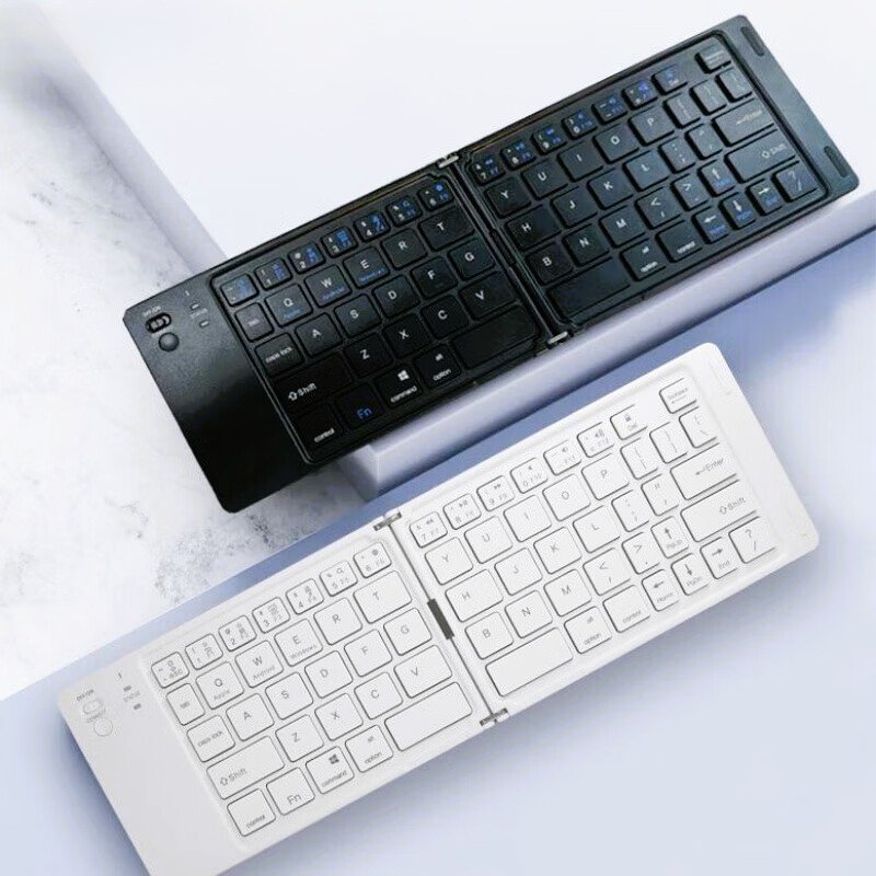 Foldable Wireless Keyboard, Rechargeable Portable Keyboard, Low Noise Wireless Keyboard, Bendable Input Device